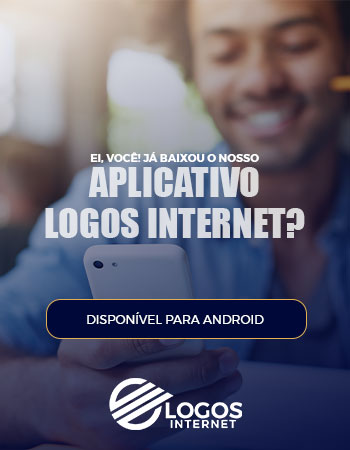 Propaganda do aplicativo da Logos Internet